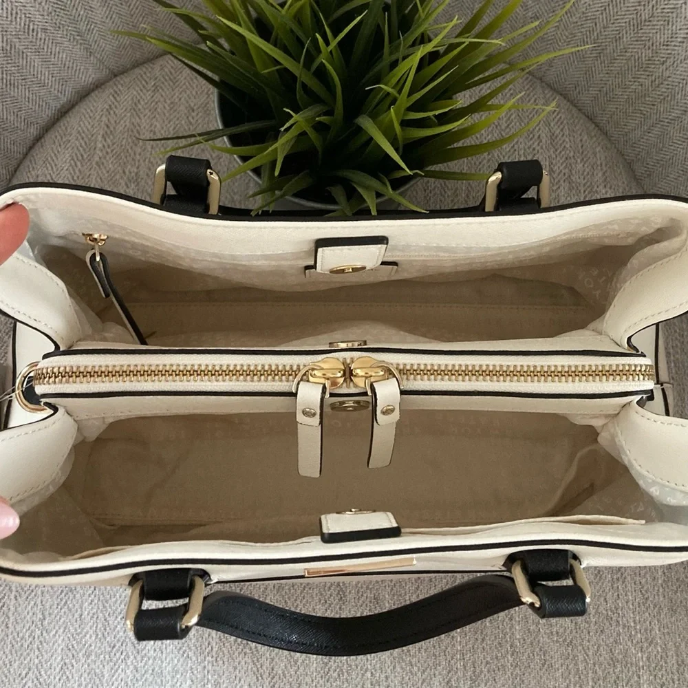 Kate Spade Saffiano Triple Compartment Color block Satchel Handbag